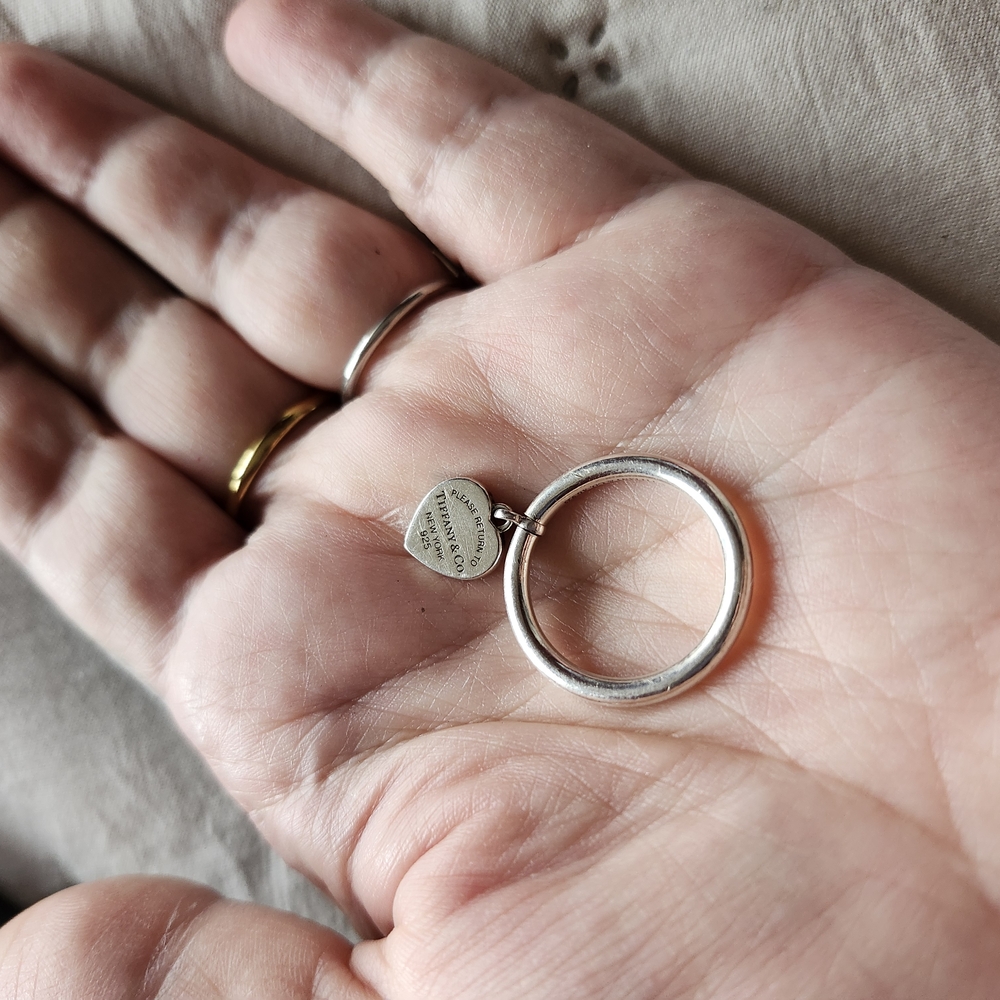 Silver Heart Charm Ring